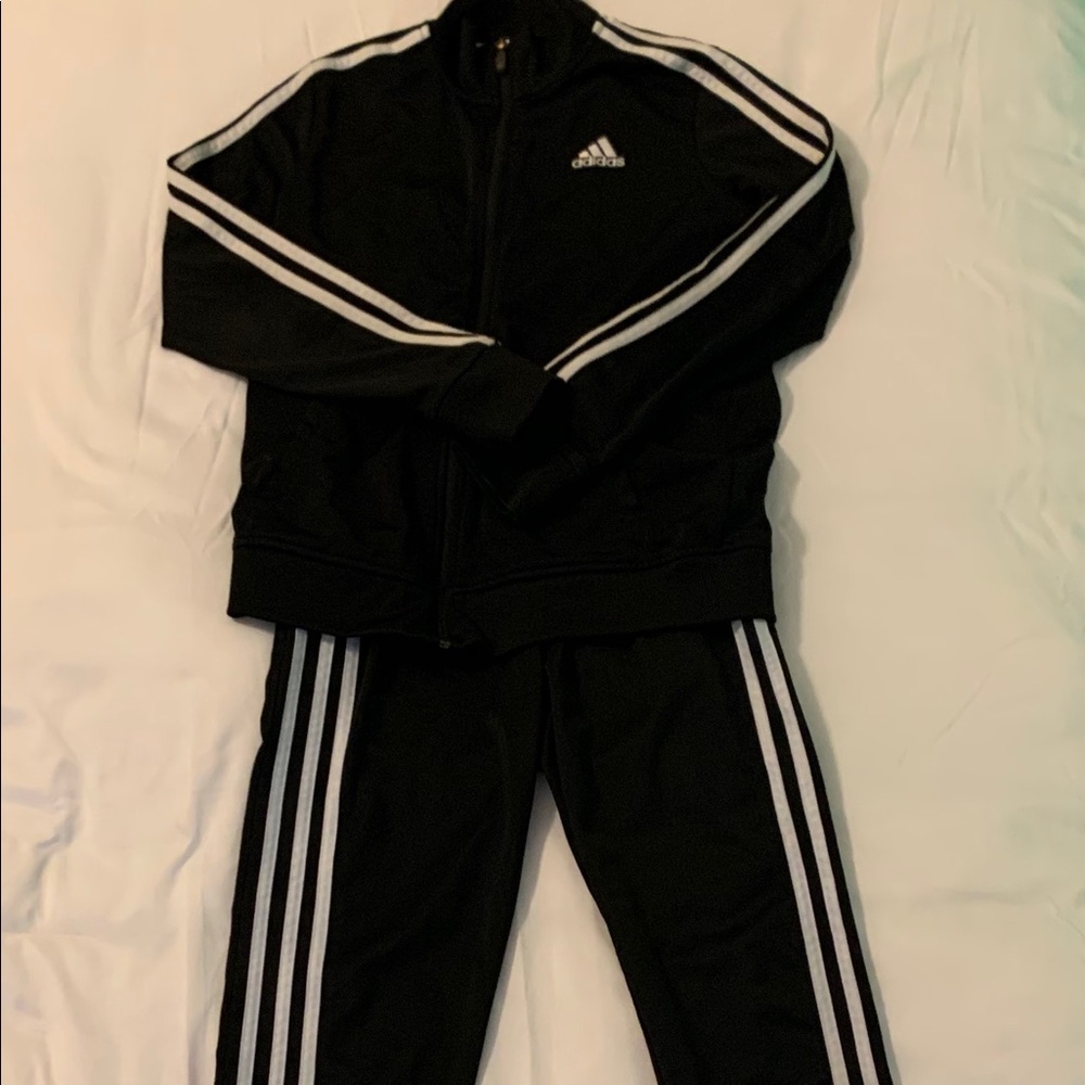 Classic black Adidas tracksuit